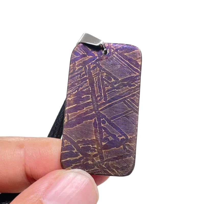 Authentic Muonionalusta Meteorite Pendant Irregular Space Rock Jewelry for Men LK362