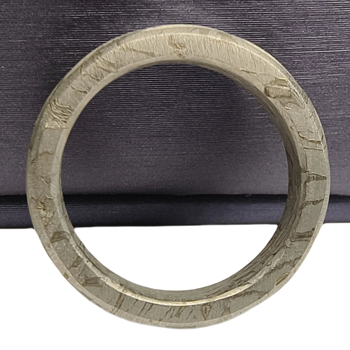 Muonionalusta Meteorite Ring Natural Iron Meteorite Pendant Handmade Carving Craft Jewelry Meteorite Ring-S