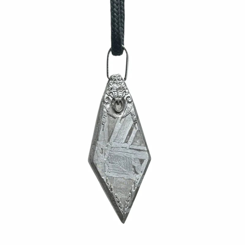 Natural Muonionalusta Meteorite Pendant Necklace Hand Carved Vintage Amulet Jewelry Unique Universe Gift LK350
