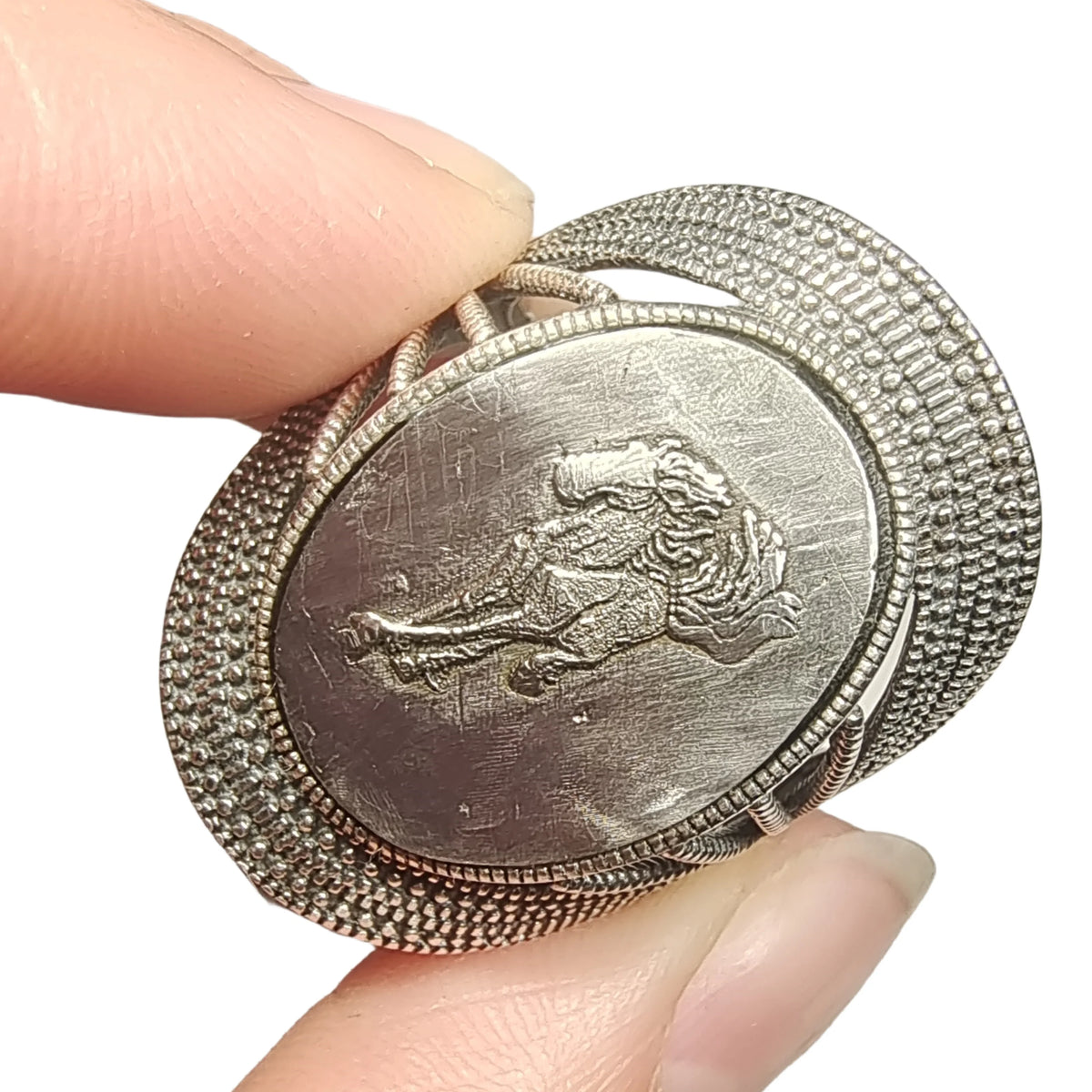 9.8g Muonionalusta meteorite S925 Silver Ring Natural iron meteorite pendant MeteoriteHandmade jewelry Silver Ring --K26