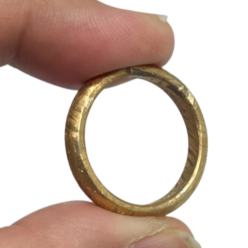 Muonionalusta meteorite ring customizable size Electroplated 24k gold