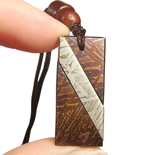 20g Muonionalusta meteorite pendant Natural iron meteorite pendant Meteorite slice Collection -LK187