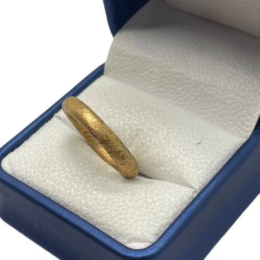 Muonionalusta meteorite ring customizable size Electroplated 24k gold