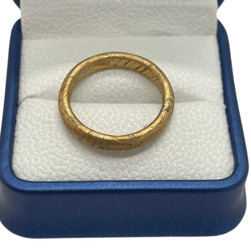 Muonionalusta meteorite ring customizable size Electroplated 24k gold