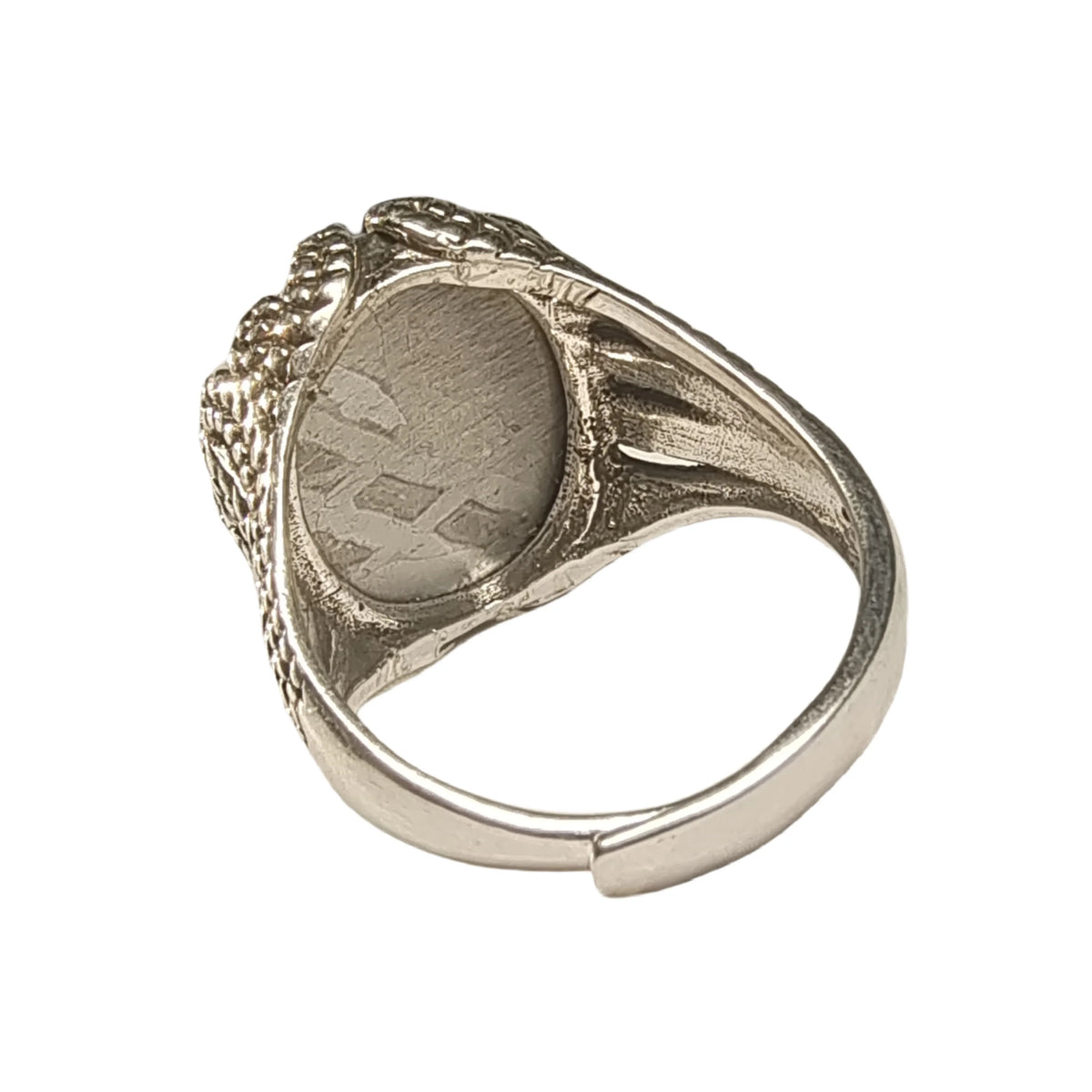 7.6g Muonionalusta meteorite S925 Silver Ring Natural iron meteorite pendant MeteoriteHandmade jewelry Silver Ring --K37