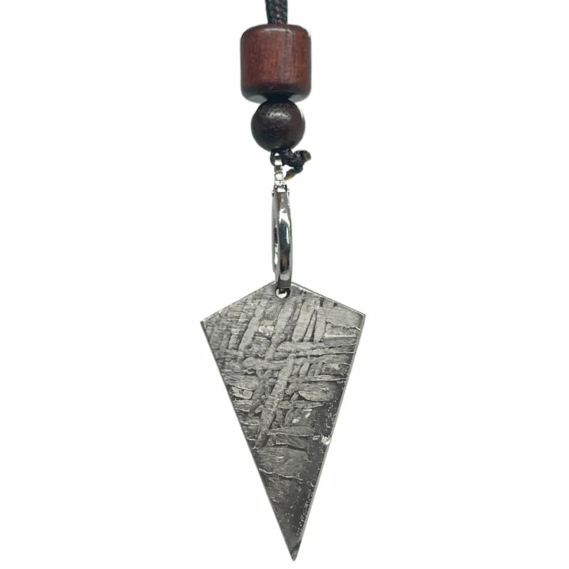 Authentic Muonionalusta Iron Meteorite Necklace  Nickel Coated Arrowhead Fine Meteorite Collection Piece LK460