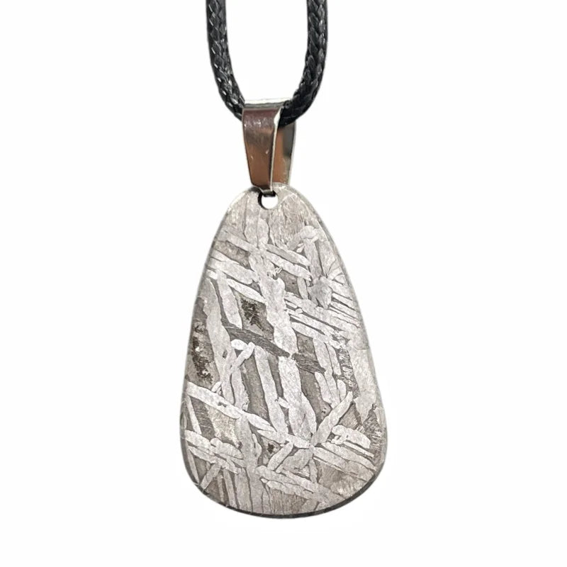 Muonionalusta Genuine Meteorite Pendant Teardrop Shape  Pattern Cosmic Jewelry Gift LK338