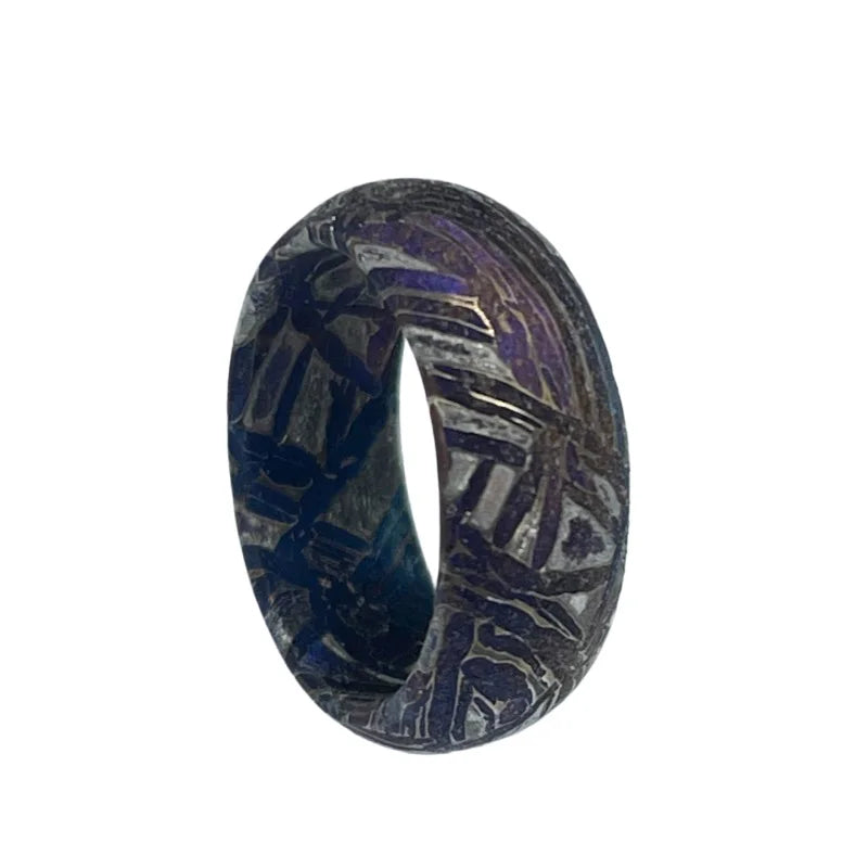 Muonionalusta meteorite Ring Natural iron meteorite pendant MeteoriteHandmade jewelry Meteorite Ring-B