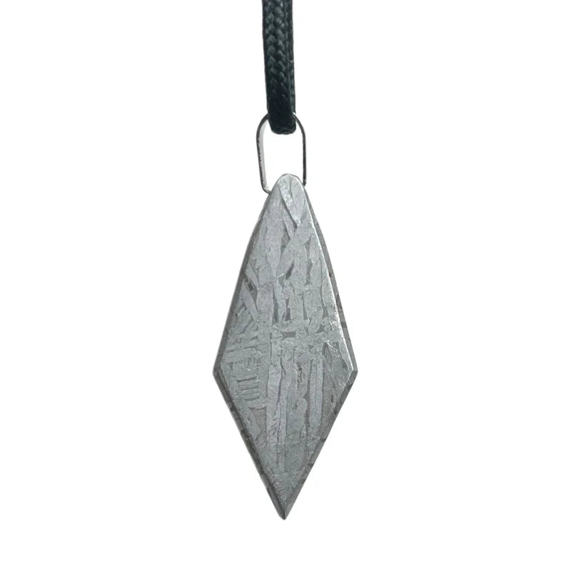 Natural Muonionalusta Meteorite Pendant Necklace Hand Carved Vintage Amulet Jewelry Unique Universe Gift LK350