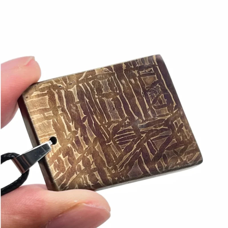 32.2g Muonionalusta meteorite pendant Natural iron meteorite pendant Meteorite slice Collection -LK266