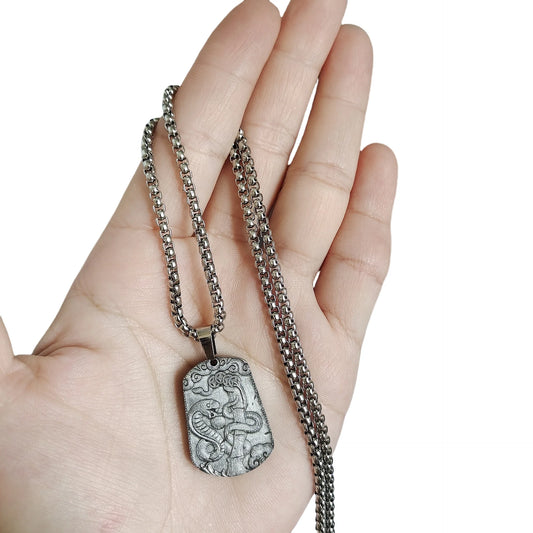 13.6g Muonionalusta meteorite Carving Zodiac Snake pendant Natural iron meteorite pendant Meteorite slice Collection -LK074