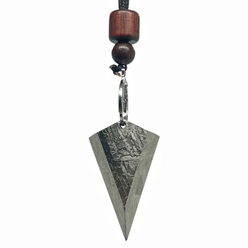 Authentic Muonionalusta Iron Meteorite Necklace  Nickel Coated Arrowhead Fine Meteorite Collection Piece LK460