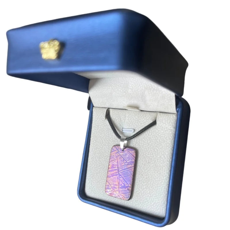 Authentic Muonionalusta Meteorite Pendant Irregular Space Rock Jewelry for Men LK362