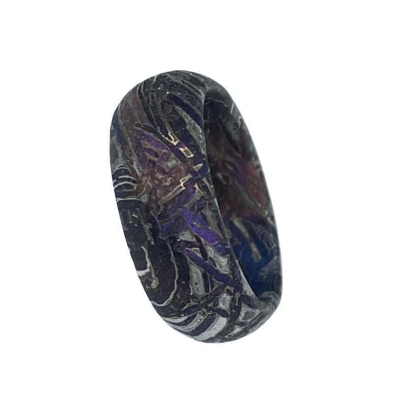Muonionalusta meteorite Ring Natural iron meteorite pendant MeteoriteHandmade jewelry Meteorite Ring-B