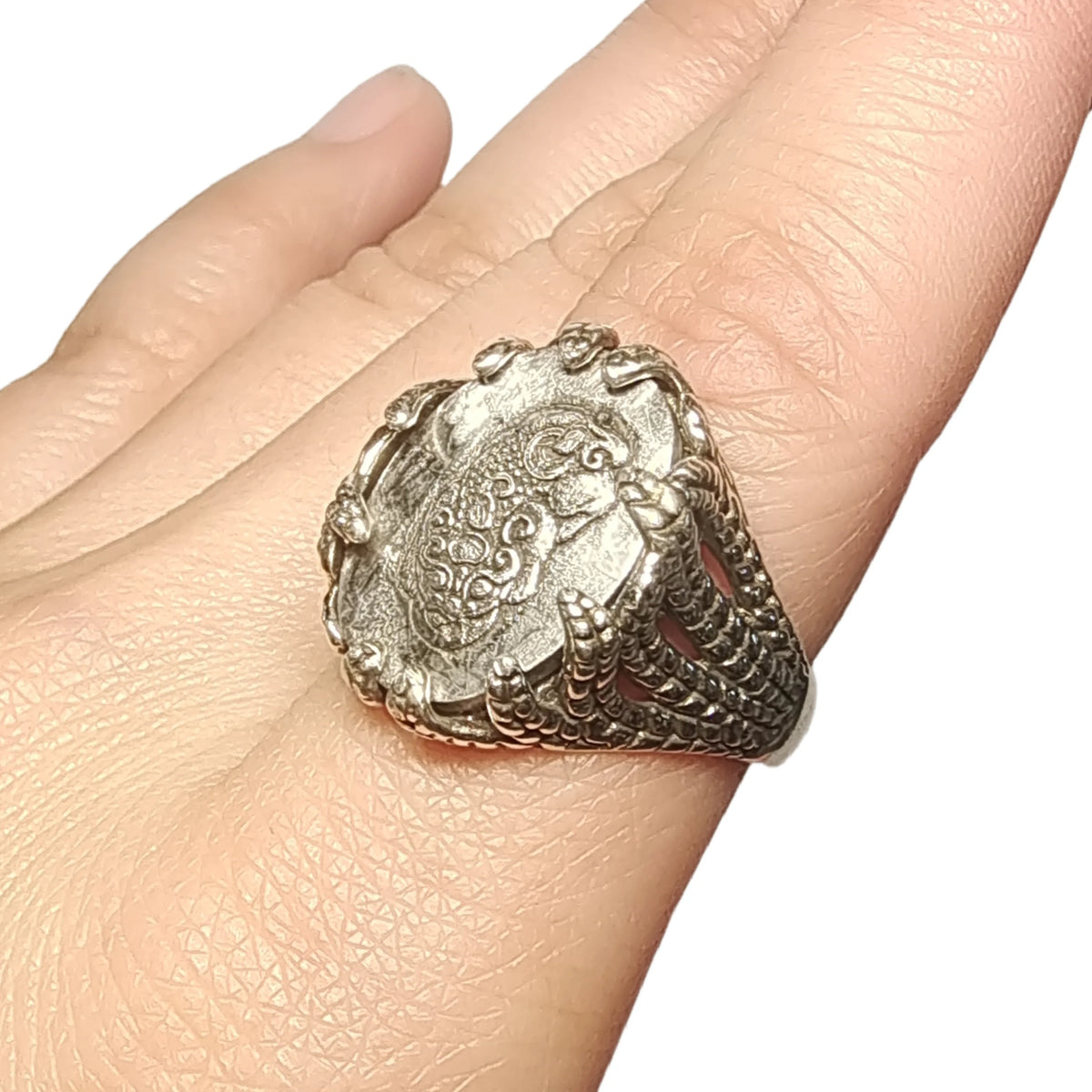 7.2g Muonionalusta meteorite S925 Silver Ring Natural iron meteorite pendant MeteoriteHandmade jewelry Silver Ring --K27