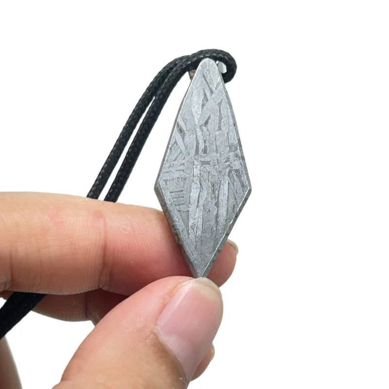 Natural Muonionalusta Meteorite Pendant Necklace Hand Carved Vintage Amulet Jewelry Unique Universe Gift LK350