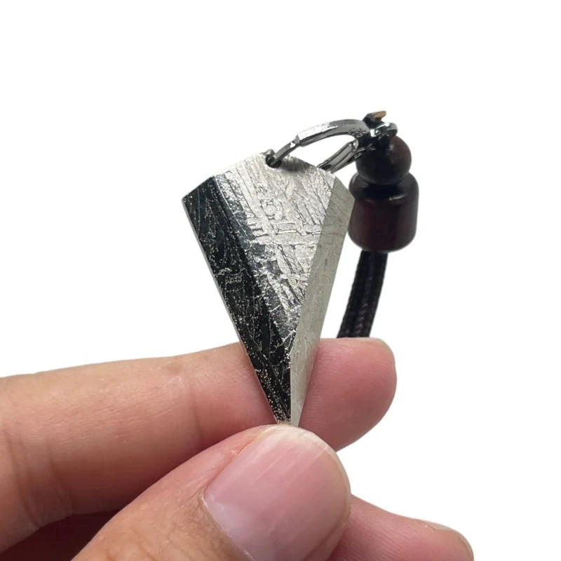 Authentic Muonionalusta Iron Meteorite Necklace  Nickel Coated Arrowhead Fine Meteorite Collection Piece LK460