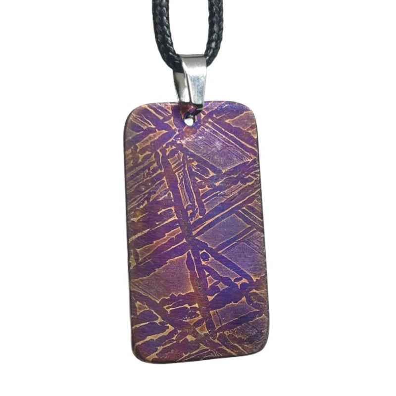 Authentic Muonionalusta Meteorite Pendant Irregular Space Rock Jewelry for Men LK362