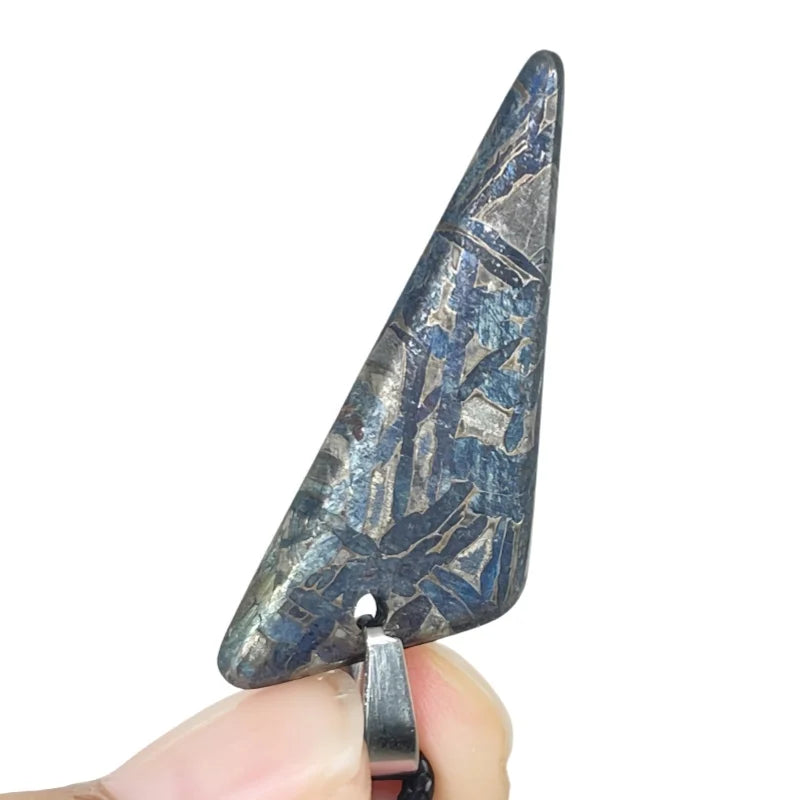 8.2g Muonionalusta meteorite pendant Natural iron meteorite pendant Meteorite slice Collection -LK261