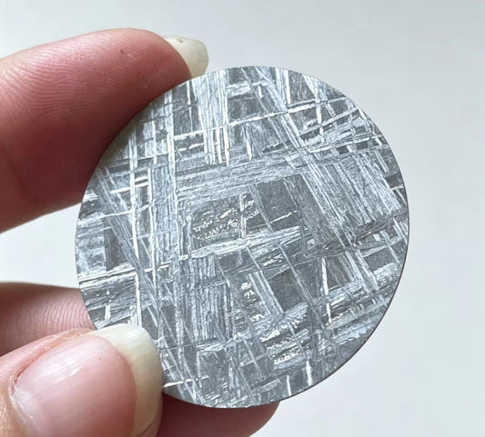 Gibeon Iron Meteorite Slice — Namibia, Etched Widmanstätten