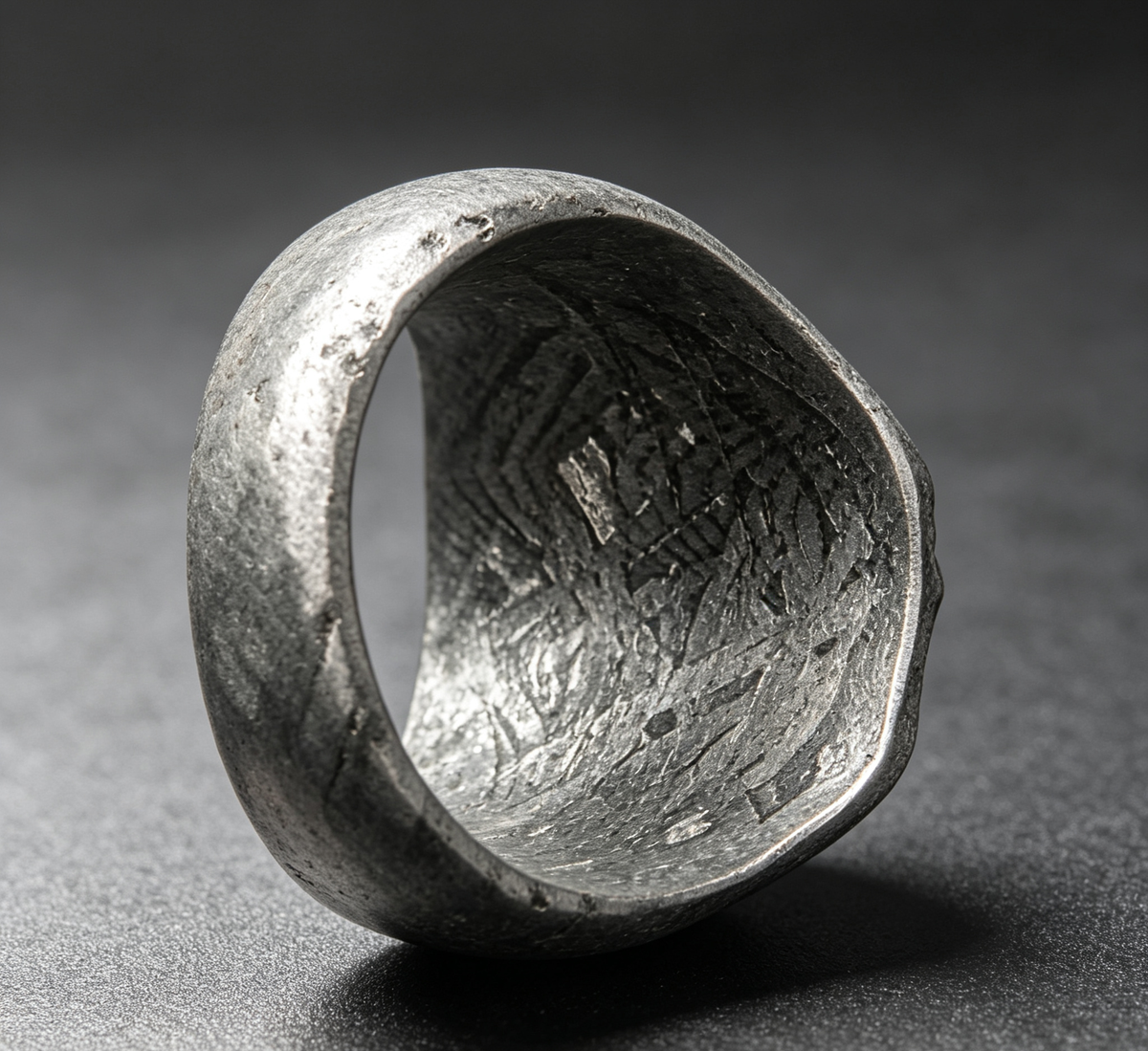 Muonionalusta Iron Meteorite Ring - 17x4mm | Ring-L